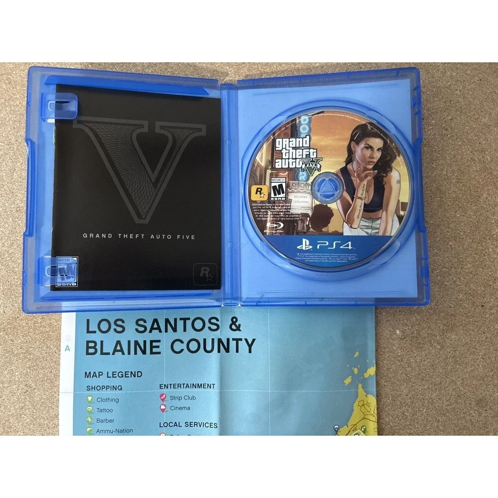 Grand Theft Auto V | Sony PlayStation 4 - CIB W Map